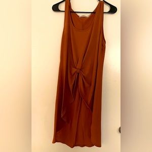 High low burnt orange tank